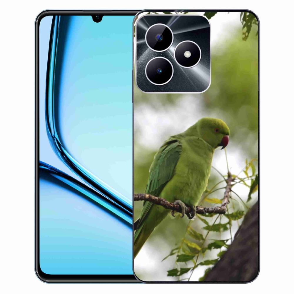 Gelový kryt mmCase na Realme Note 50 - zelený papoušek