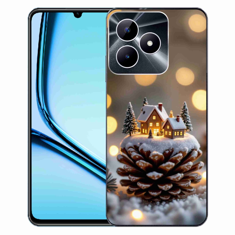 Gelový kryt mmCase na Realme Note 50 - zimní vesnička