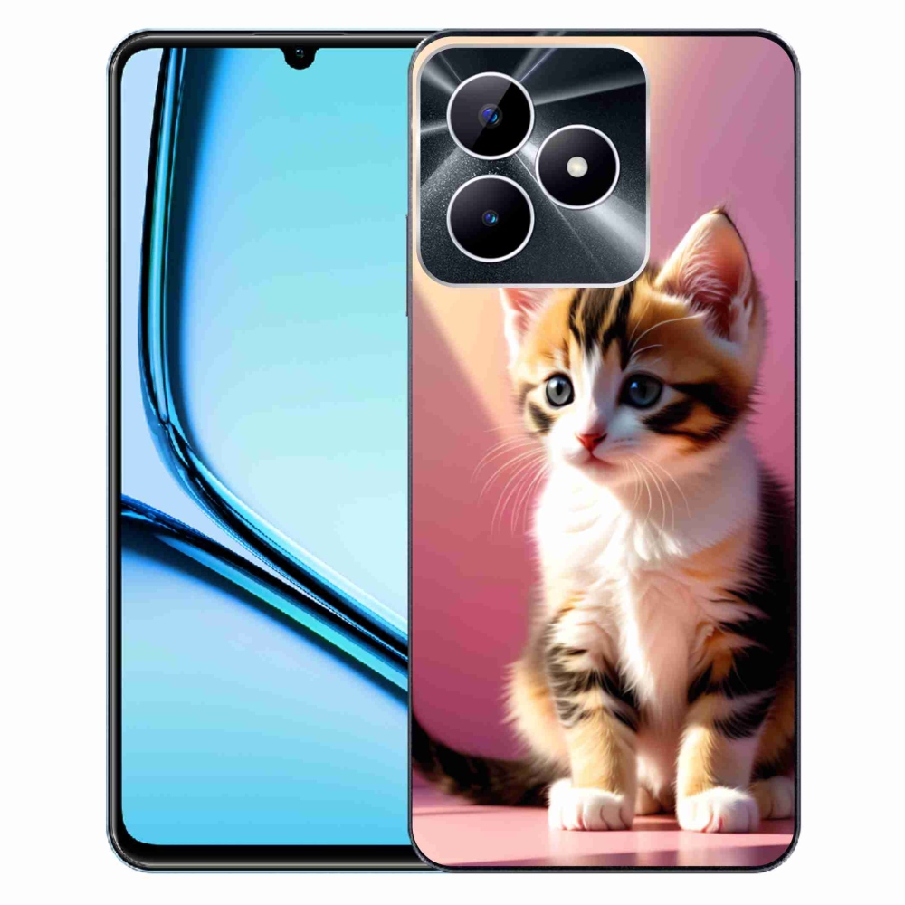 Gelový kryt mmCase na Realme Note 50 - zvědavé kotě 2