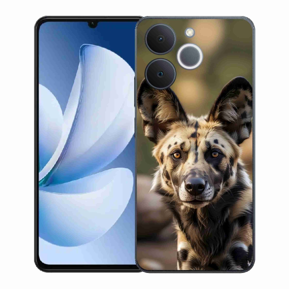 Gelový kryt mmCase na Realme Note 70T - africký divoký pes
