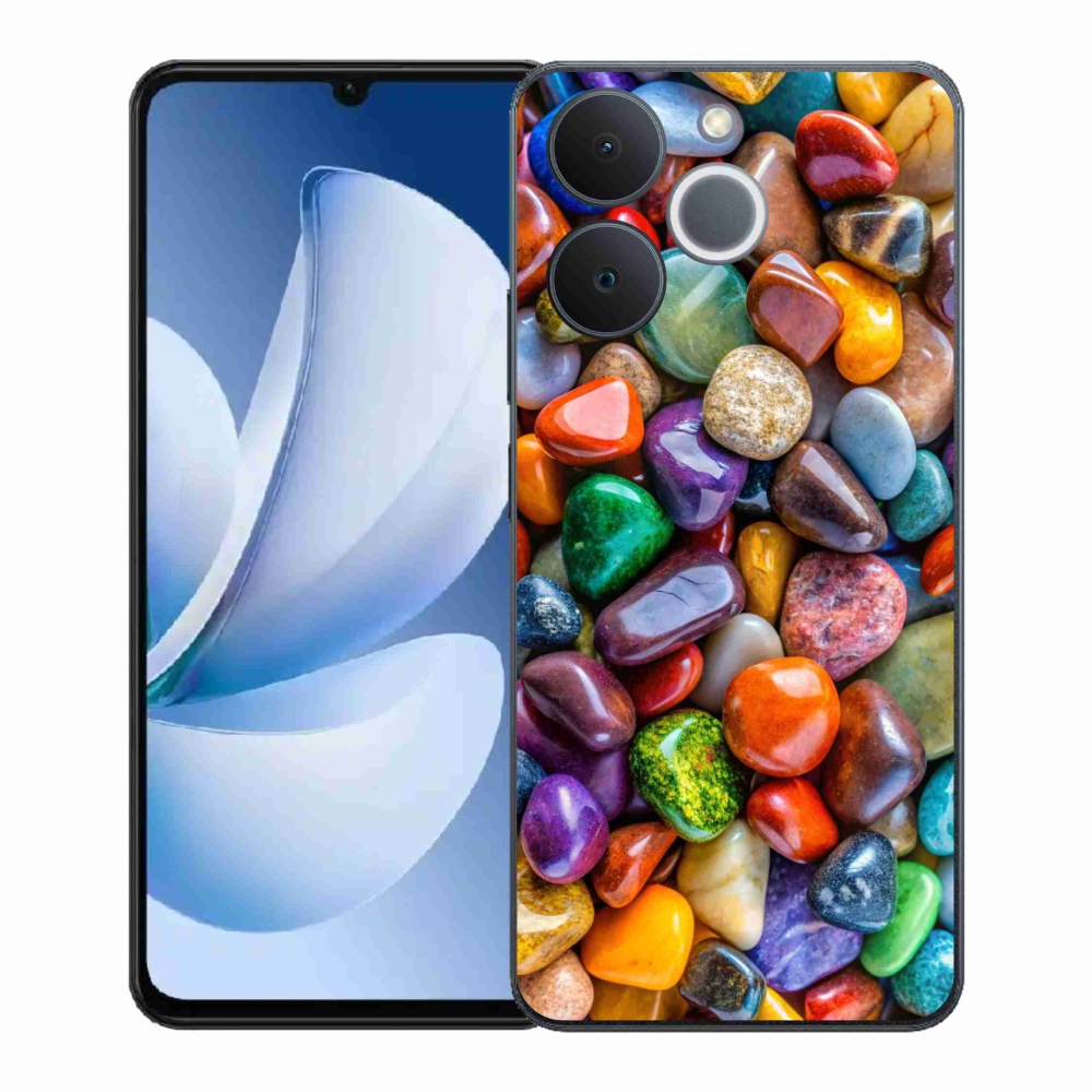 Gelový kryt mmCase na Realme Note 70T - barevné kamínky