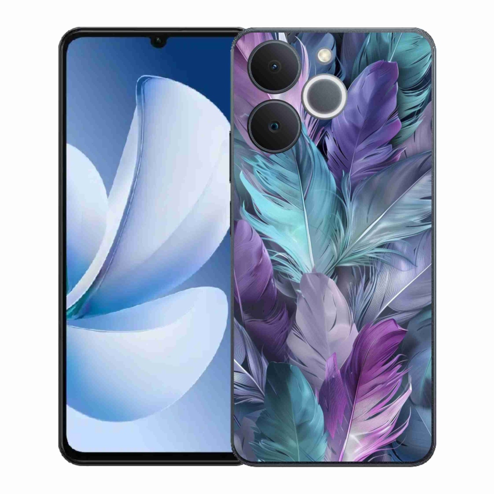 Gelový kryt mmCase na Realme Note 70T - barevné peří 2