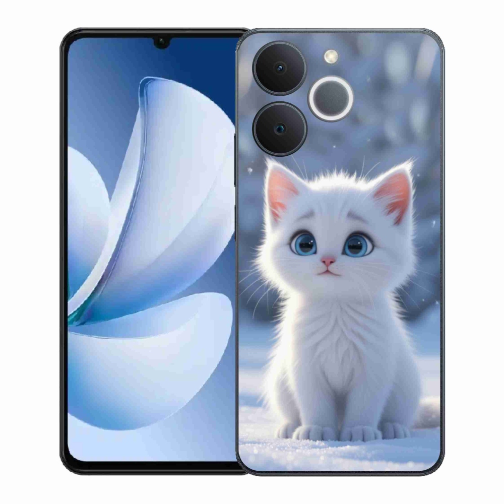 Gelový kryt mmCase na Realme Note 70T - bílé kotě 3