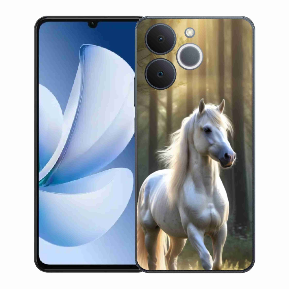 Gelový kryt mmCase na Realme Note 70T - bílý kůň 3