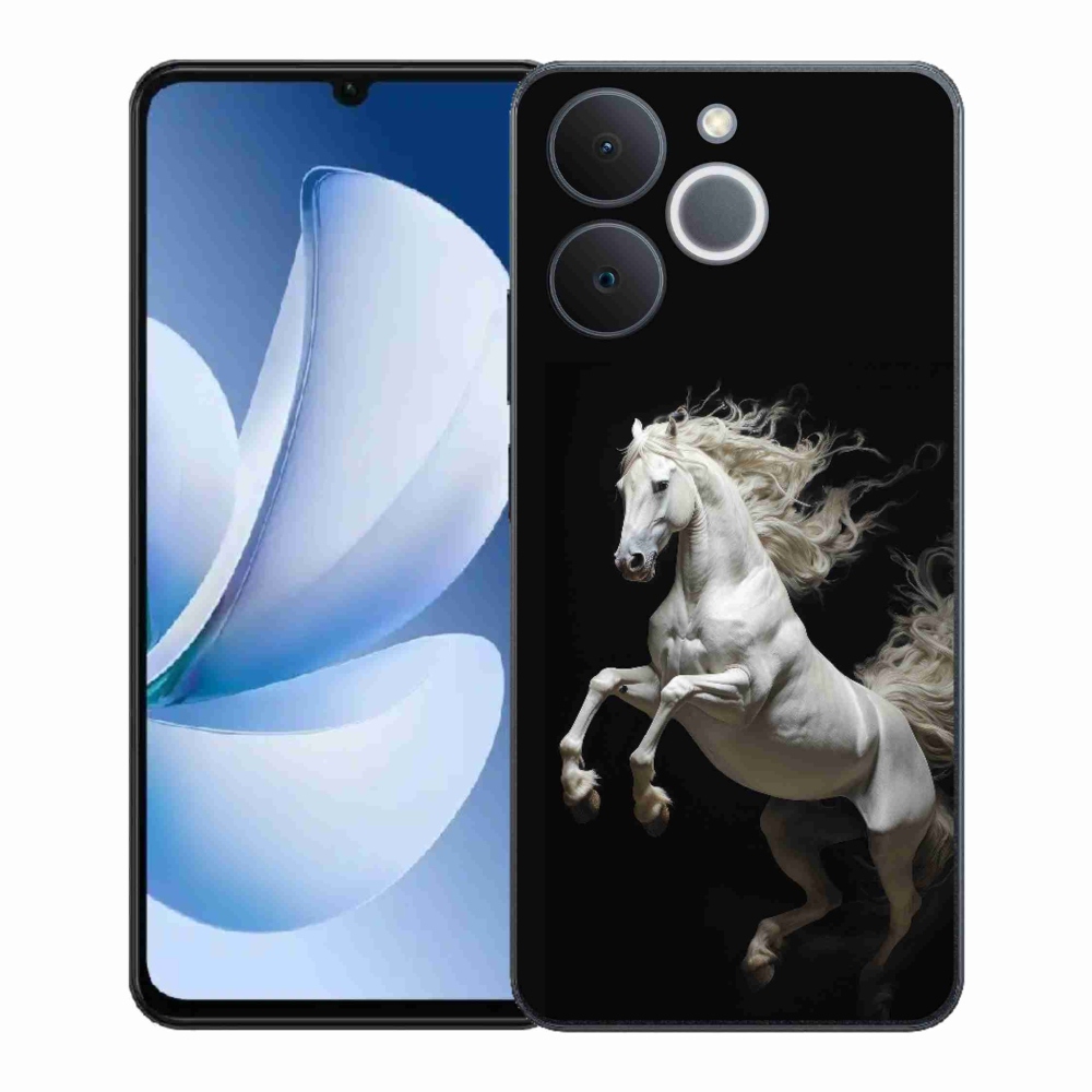 Gelový kryt mmCase na Realme Note 70T - bílý kůň 4