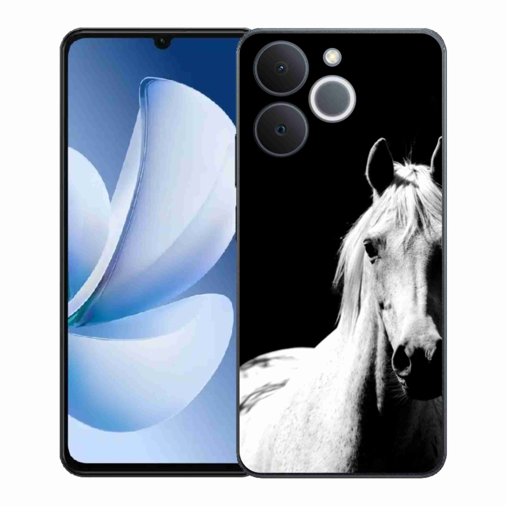 Gelový kryt mmCase na Realme Note 70T - bílý kůň 5