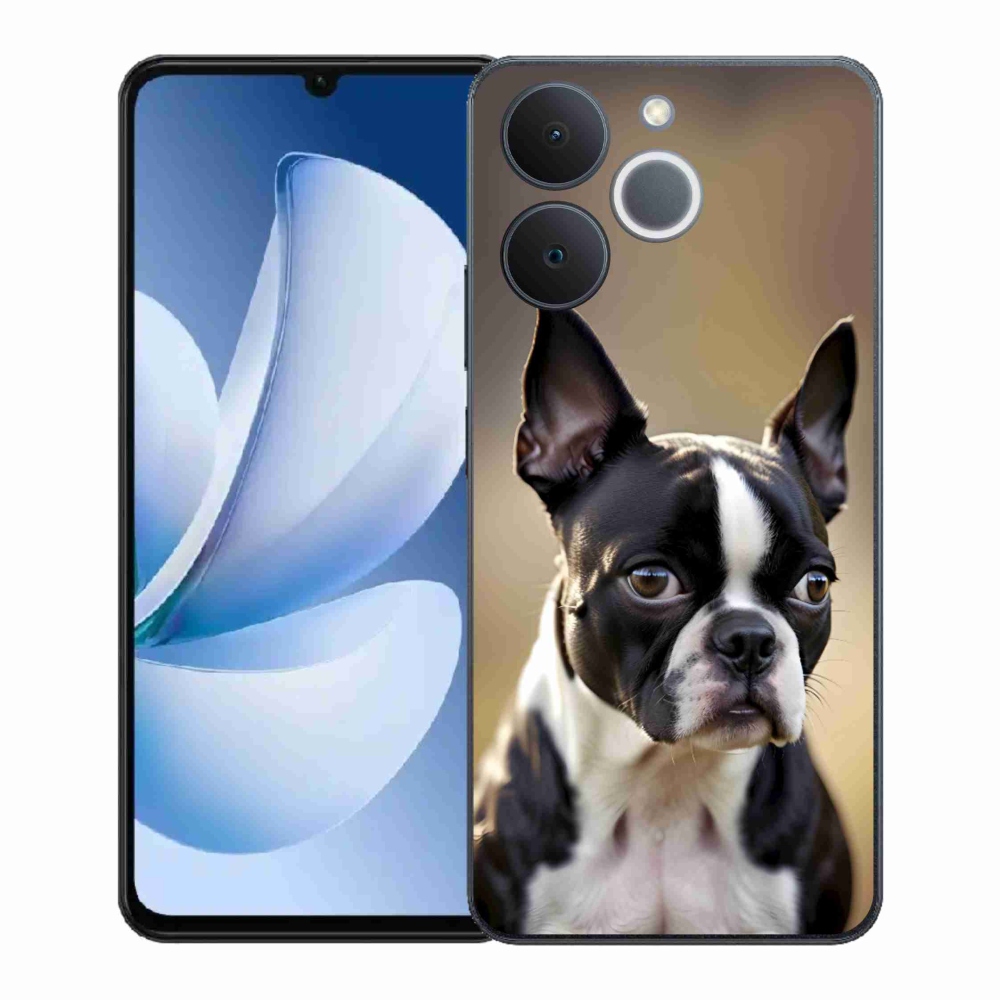 Gelový kryt mmCase na Realme Note 70T - bostonský teriér