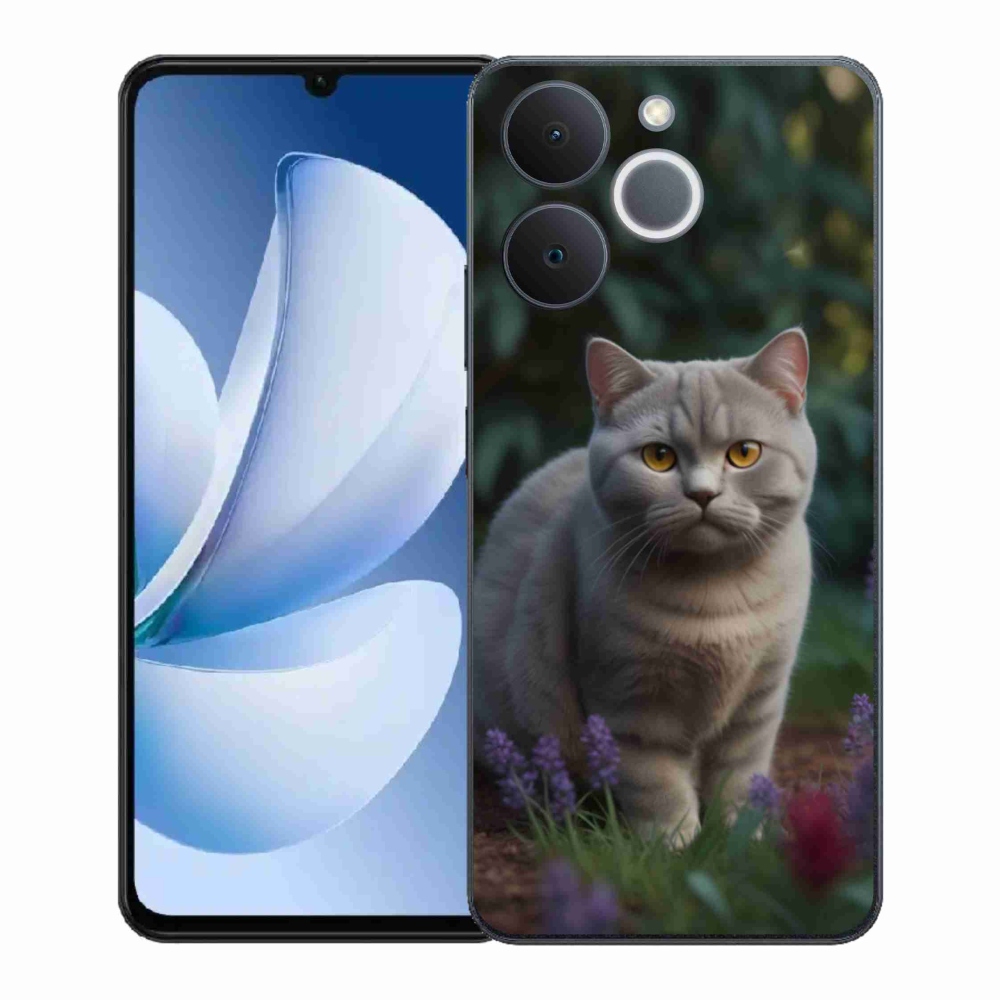 Gelový kryt mmCase na Realme Note 70T - britská kočka