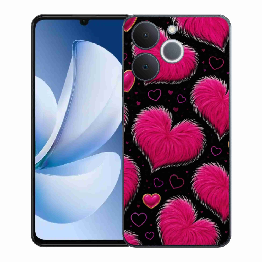 Gelový kryt mmCase na Realme Note 70T - hebká srdce