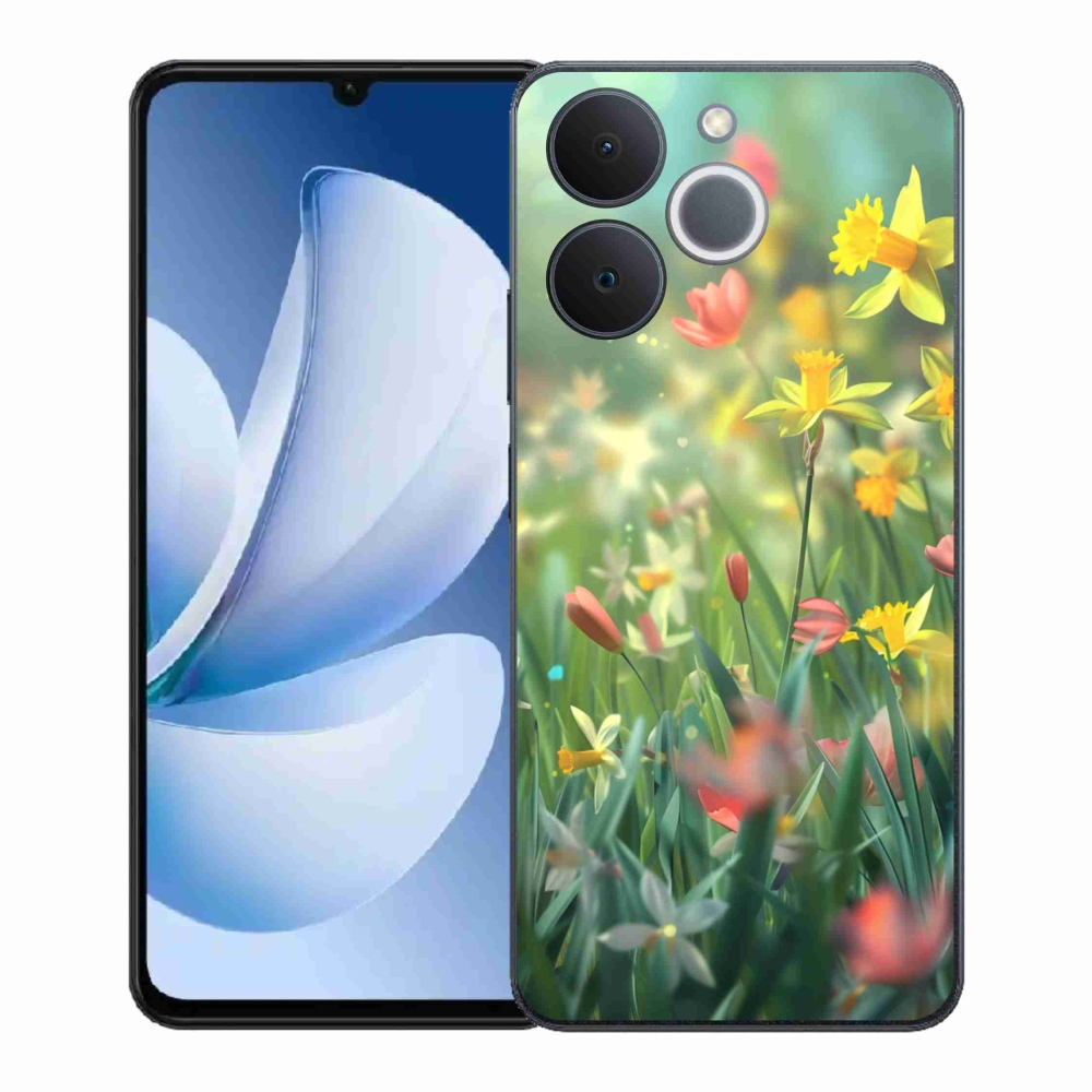 Gelový kryt mmCase na Realme Note 70T - jarní květy