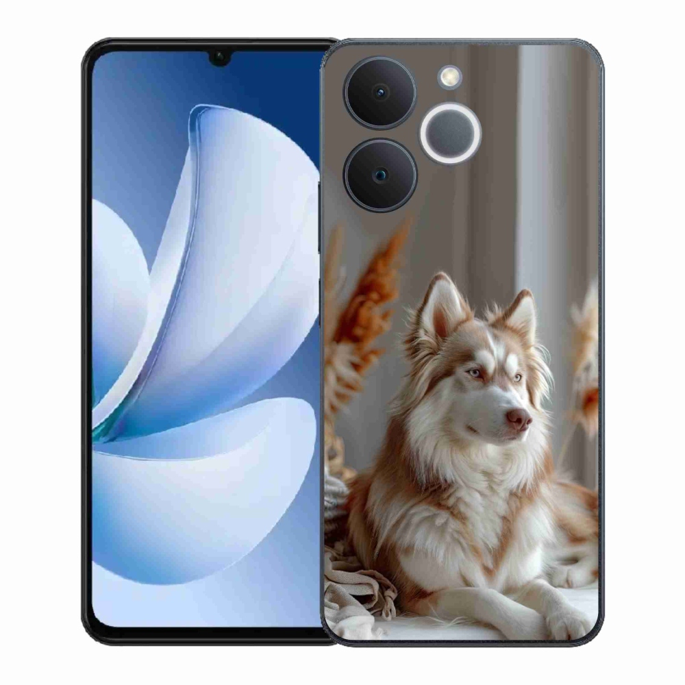 Gelový kryt mmCase na Realme Note 70T - klidný sibiřský husky