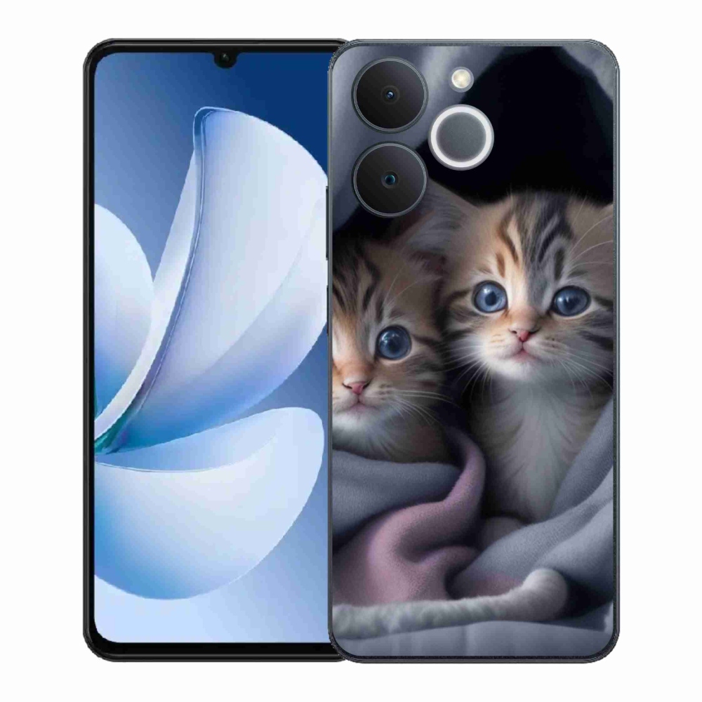 Gelový kryt mmCase na Realme Note 70T - kočičí duo 2
