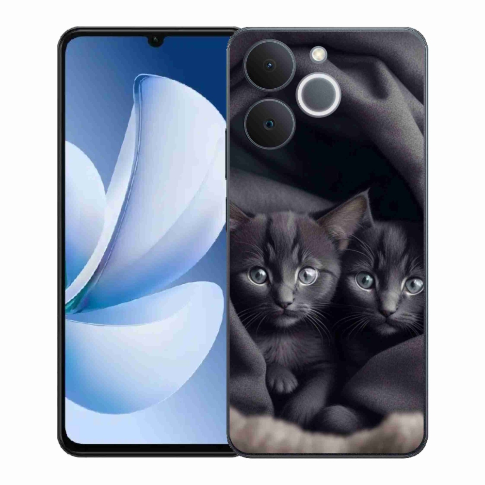 Gelový kryt mmCase na Realme Note 70T - kočičí duo