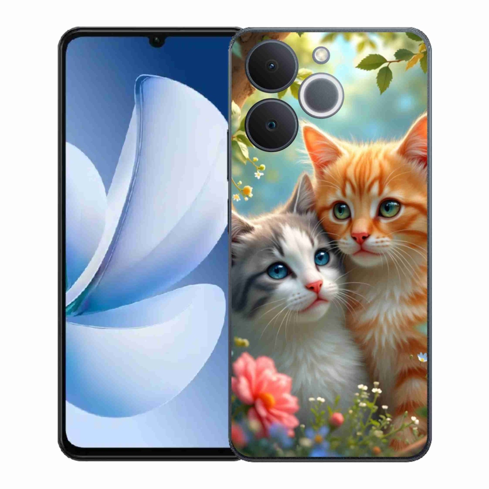 Gelový kryt mmCase na Realme Note 70T - kočičí láska 2
