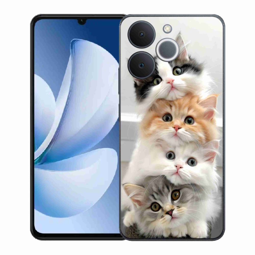 Gelový kryt mmCase na Realme Note 70T - kočičí parta