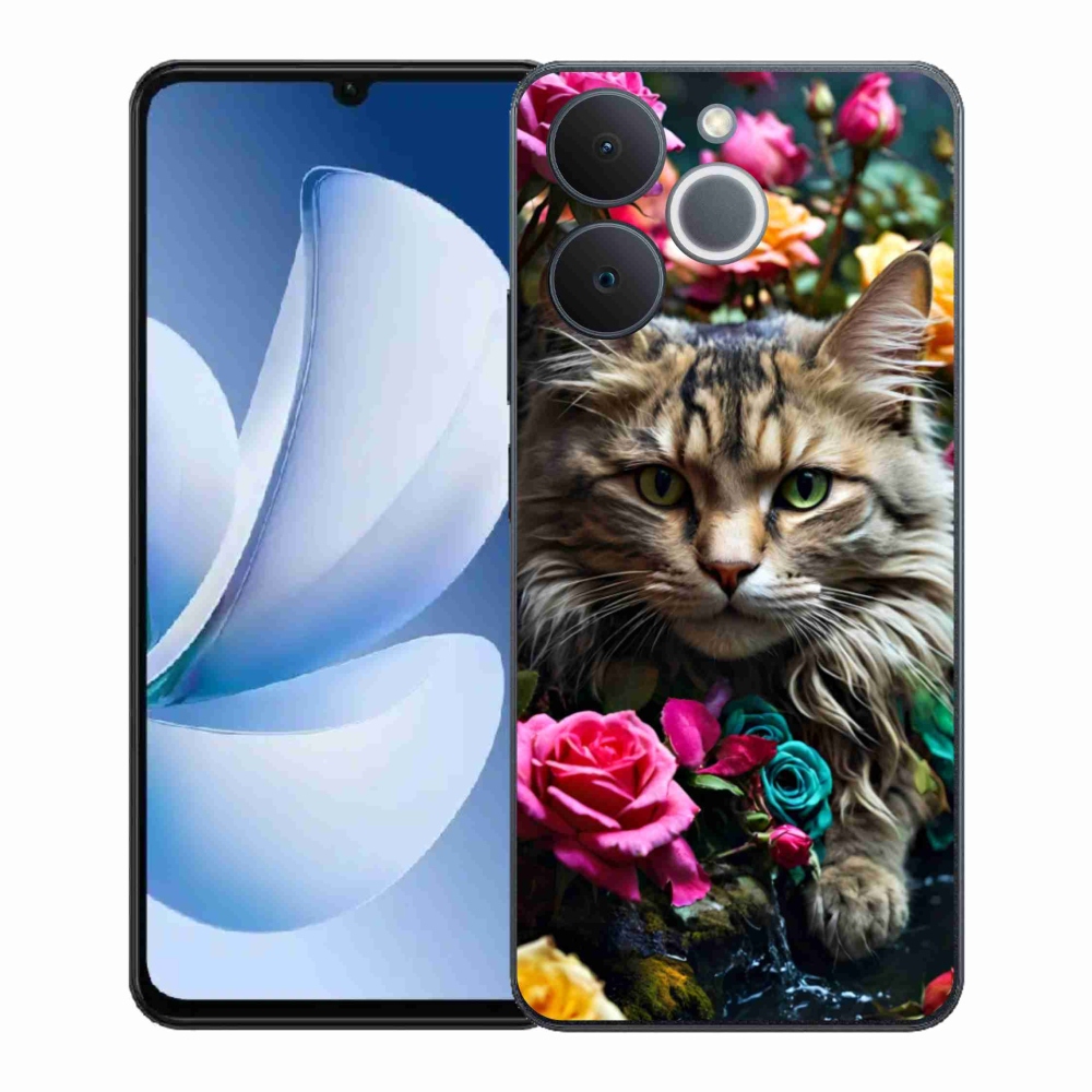 Gelový kryt mmCase na Realme Note 70T - kočíčí pohled 2