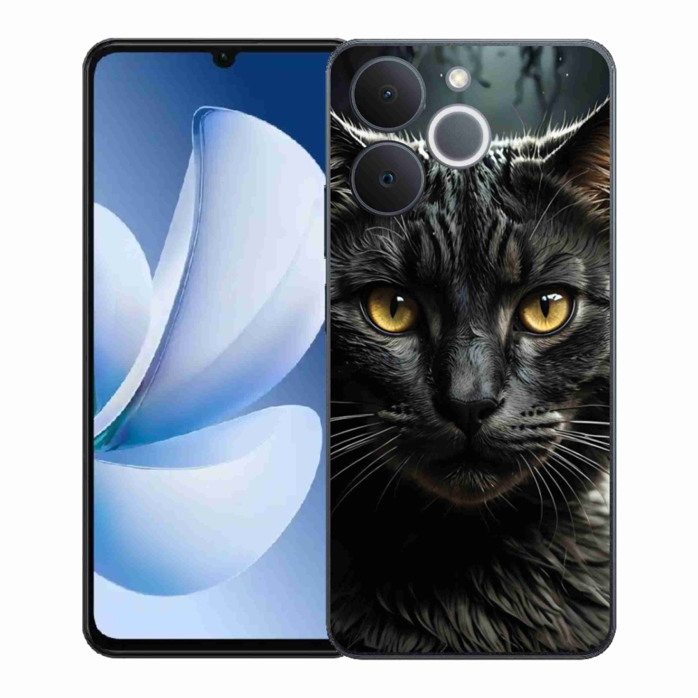 Gelový kryt mmCase na Realme Note 70T - kočičí pohled 3