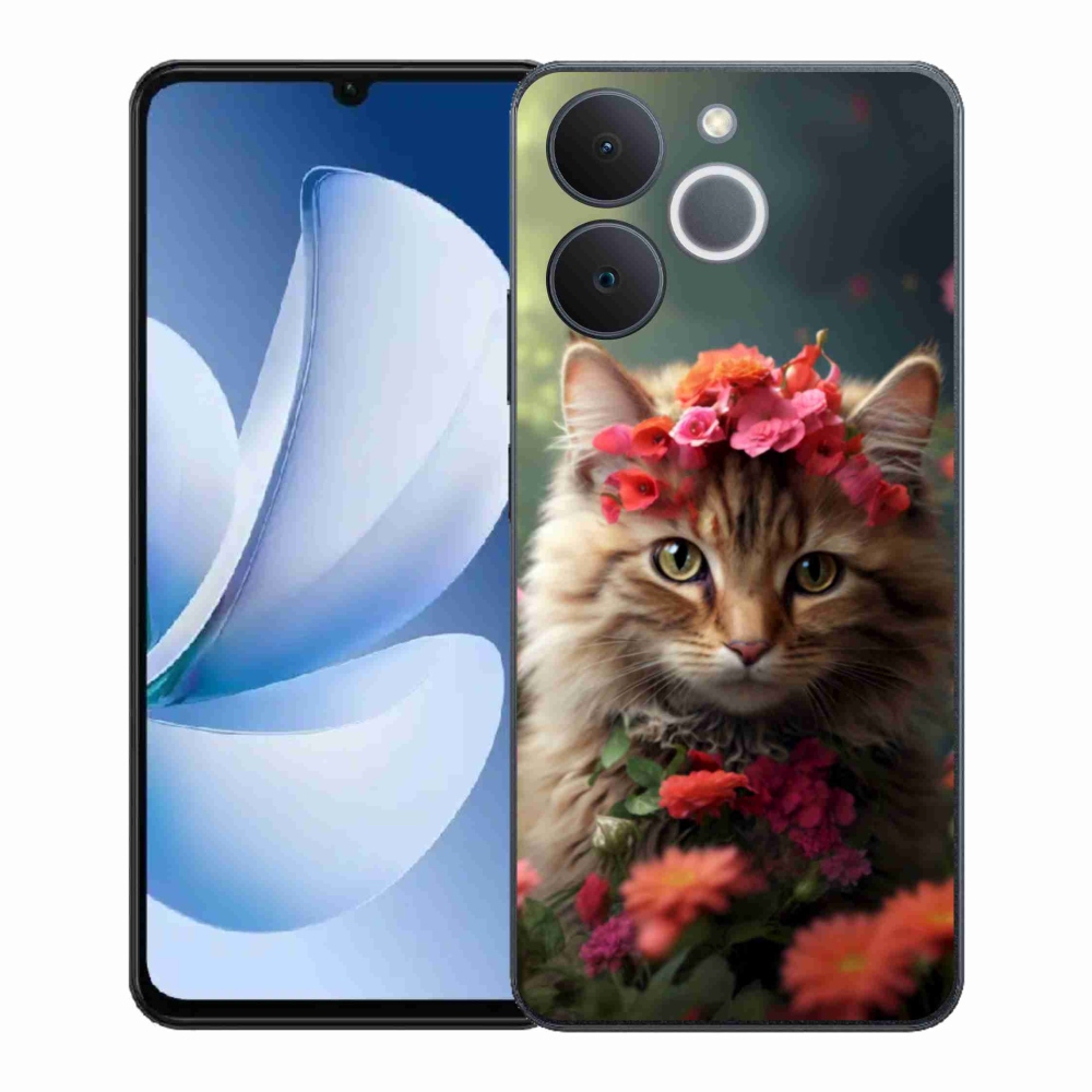 Gelový kryt mmCase na Realme Note 70T - kočíčí princezna