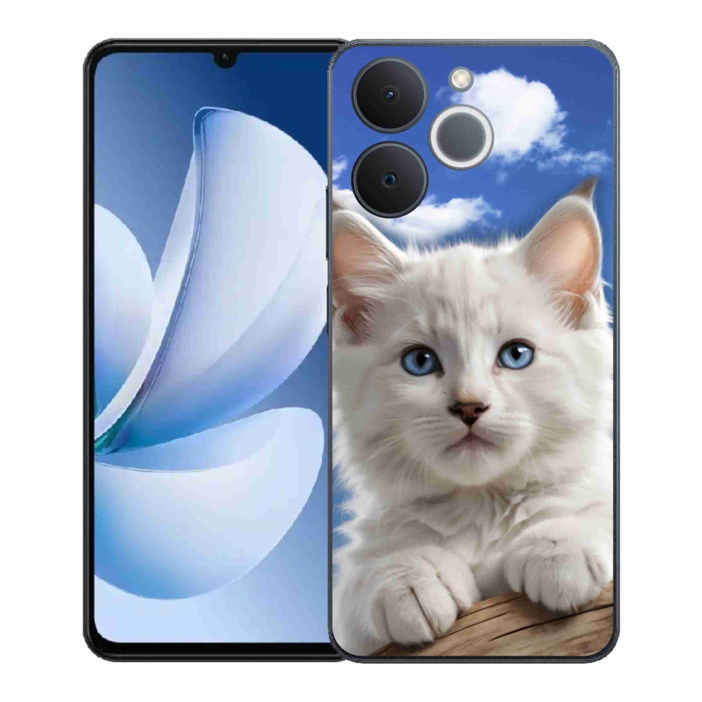 Gelový kryt mmCase na Realme Note 70T - kotě a oblaka