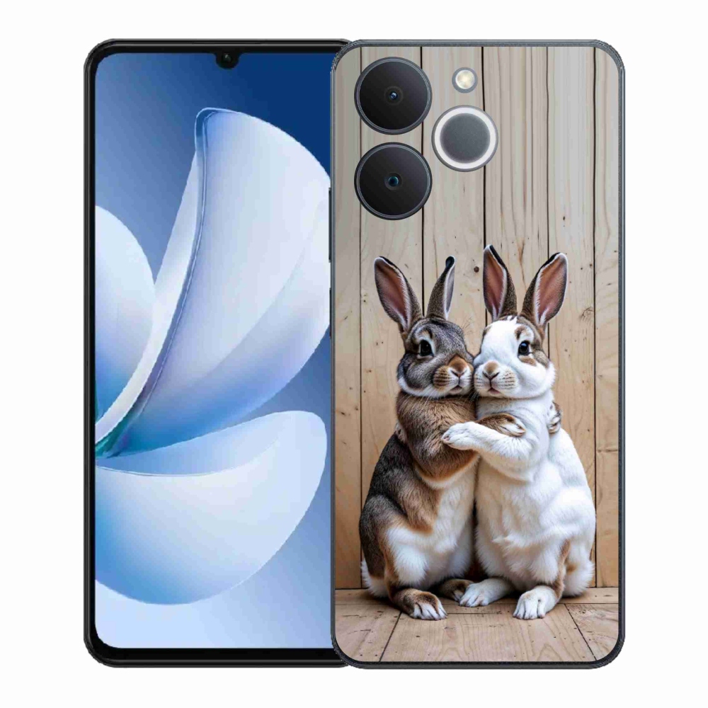 Gelový kryt mmCase na Realme Note 70T - králičí pár