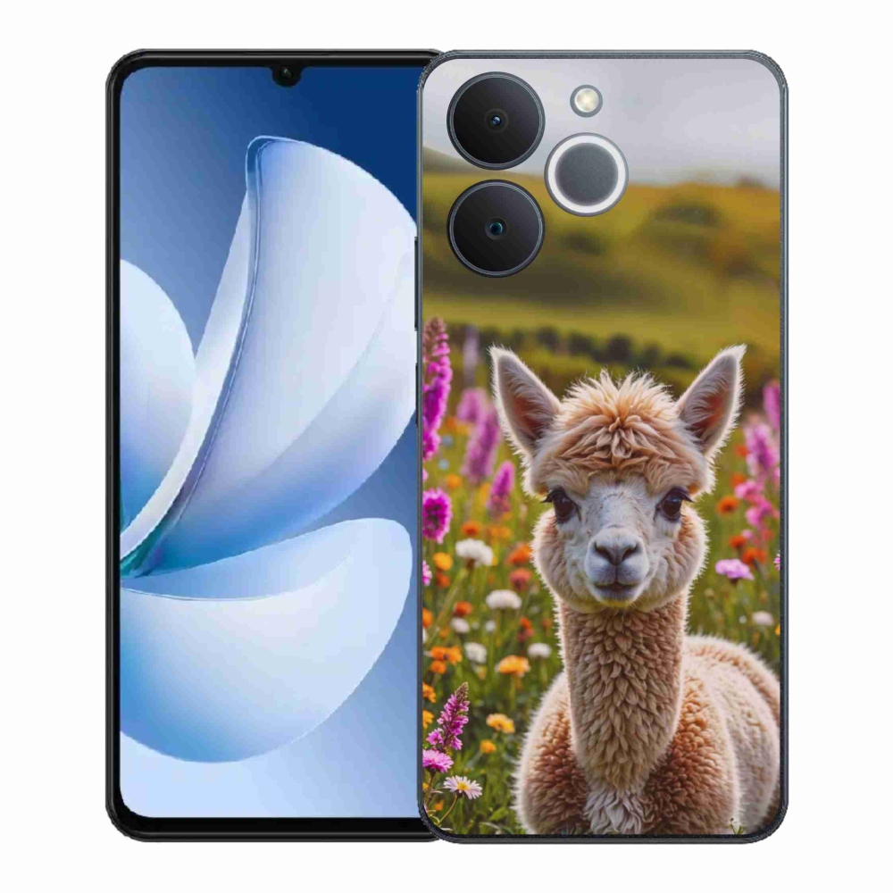 Gelový kryt mmCase na Realme Note 70T - lama na louce