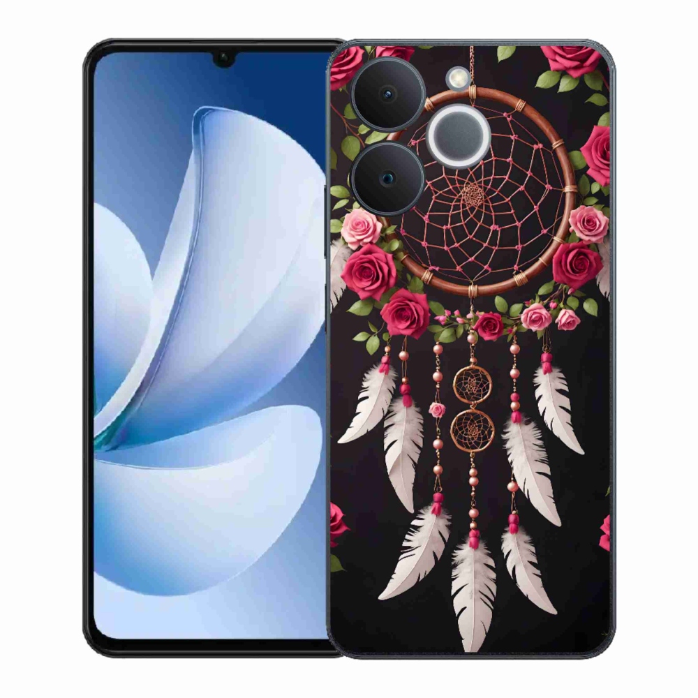 Gelový kryt mmCase na Realme Note 70T - lapač snů s růžemi