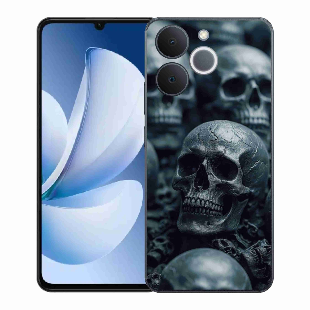 Gelový kryt mmCase na Realme Note 70T - lebka 2