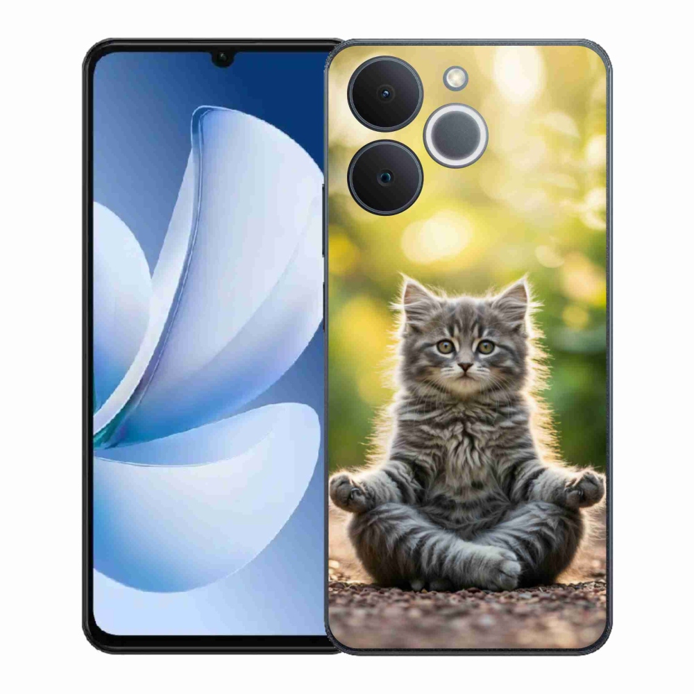 Gelový kryt mmCase na Realme Note 70T - meditující kotě