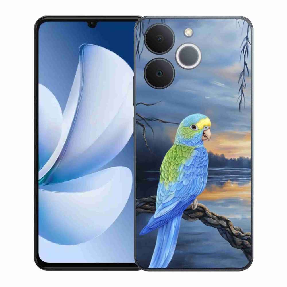 Gelový kryt mmCase na Realme Note 70T - modrý papoušek