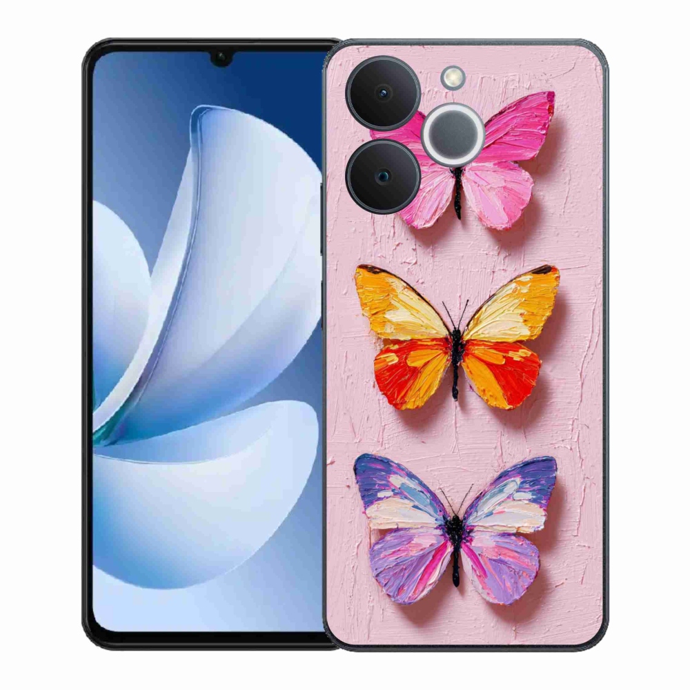 Gelový kryt mmCase na Realme Note 70T - motýlí trojice