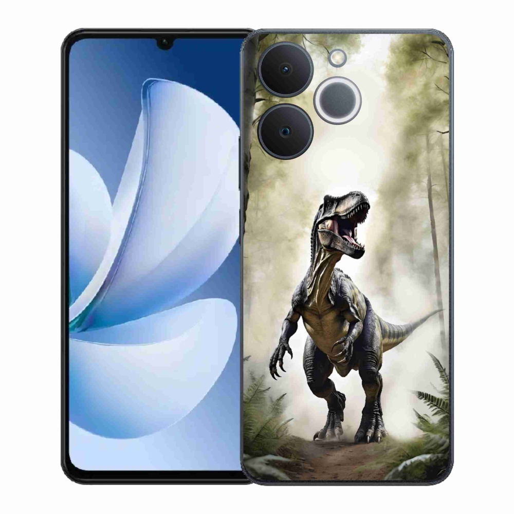 Gelový kryt mmCase na Realme Note 70T - naštvaný T-Rex