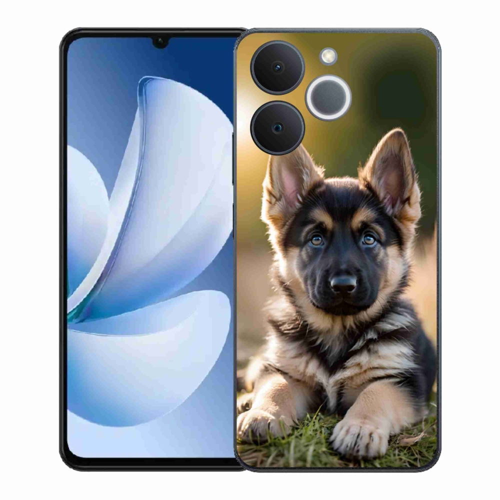 Gelový kryt mmCase na Realme Note 70T - německý ovčák v přírodě