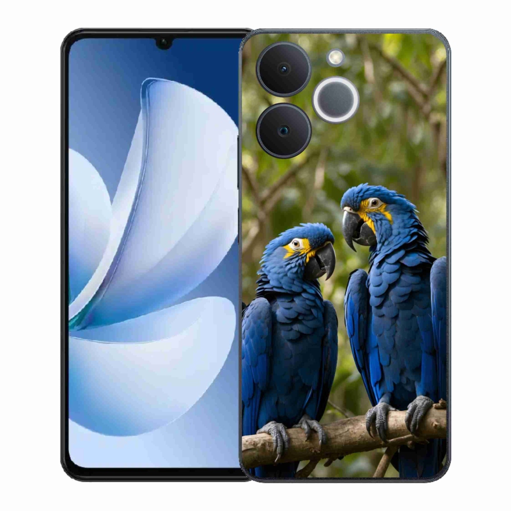 Gelový kryt mmCase na Realme Note 70T - papouščí duo