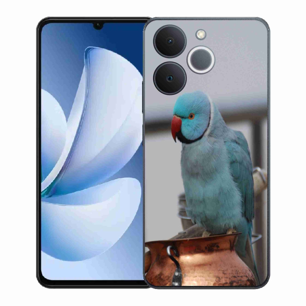 Gelový kryt mmCase na Realme Note 70T - papoušek alexandr modrý