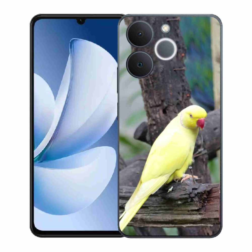 Gelový kryt mmCase na Realme Note 70T - papoušek alexandr žlutý