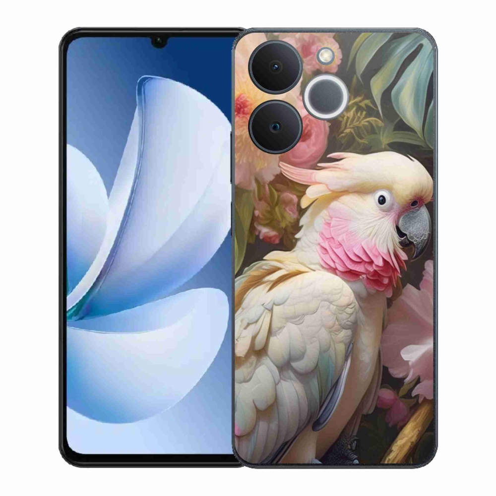 Gelový kryt mmCase na Realme Note 70T - papoušek kakadu růžový 2