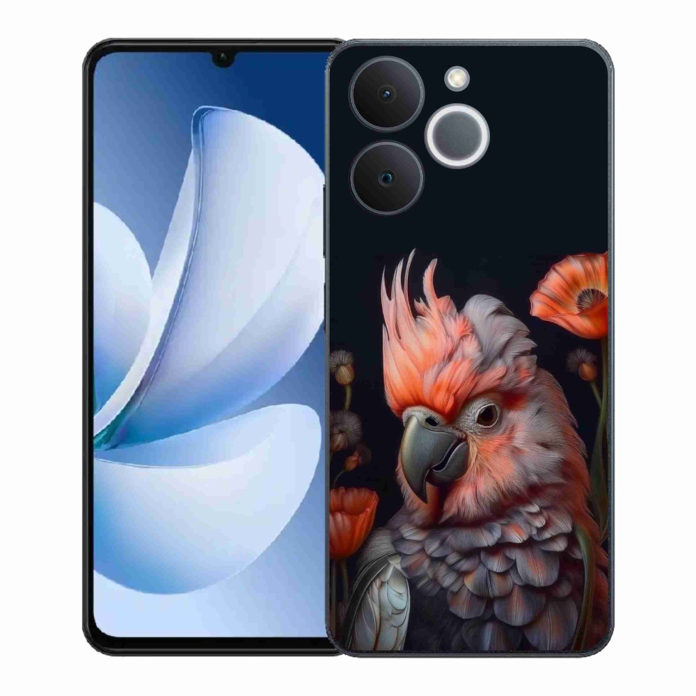 Gelový kryt mmCase na Realme Note 70T - papoušek kakadu v barvách
