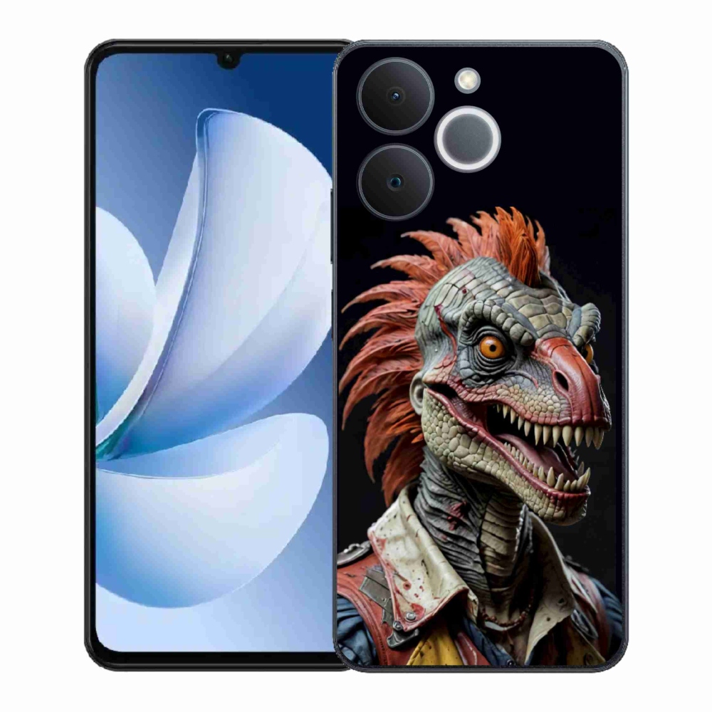Gelový kryt mmCase na Realme Note 70T - punk dinosaurus