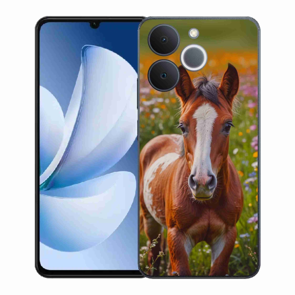 Gelový kryt mmCase na Realme Note 70T - roztomilé hříbě