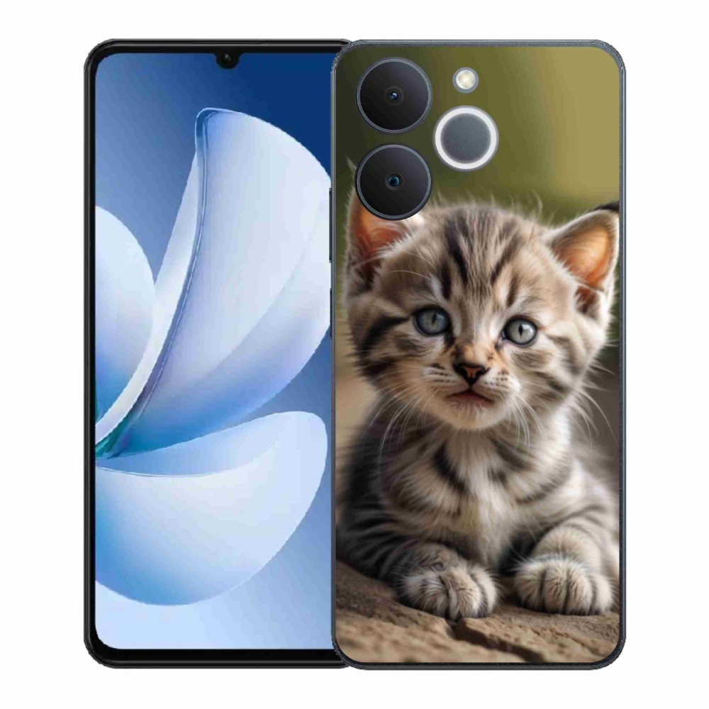 Gelový kryt mmCase na Realme Note 70T - roztomilé kotě 9