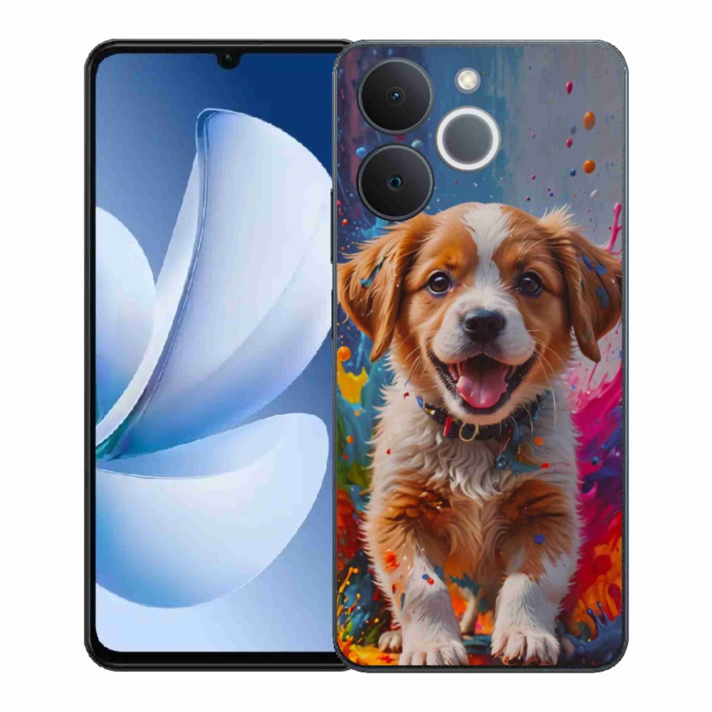 Gelový kryt mmCase na Realme Note 70T - roztomilé štěně 3