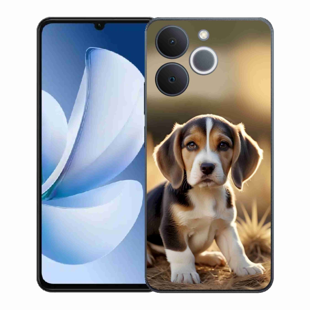 Gelový kryt mmCase na Realme Note 70T - roztomilý bígl