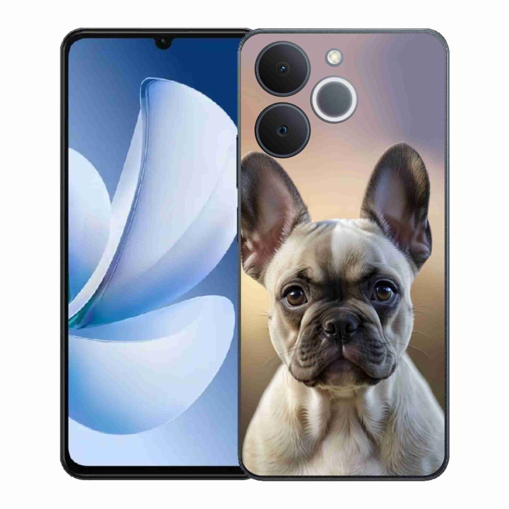 Gelový kryt mmCase na Realme Note 70T - roztomilý francouzský buldoček