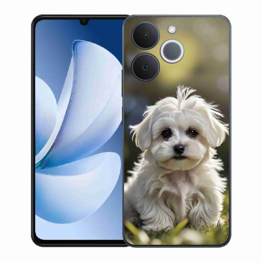 Gelový kryt mmCase na Realme Note 70T - roztomilý maltézský psík