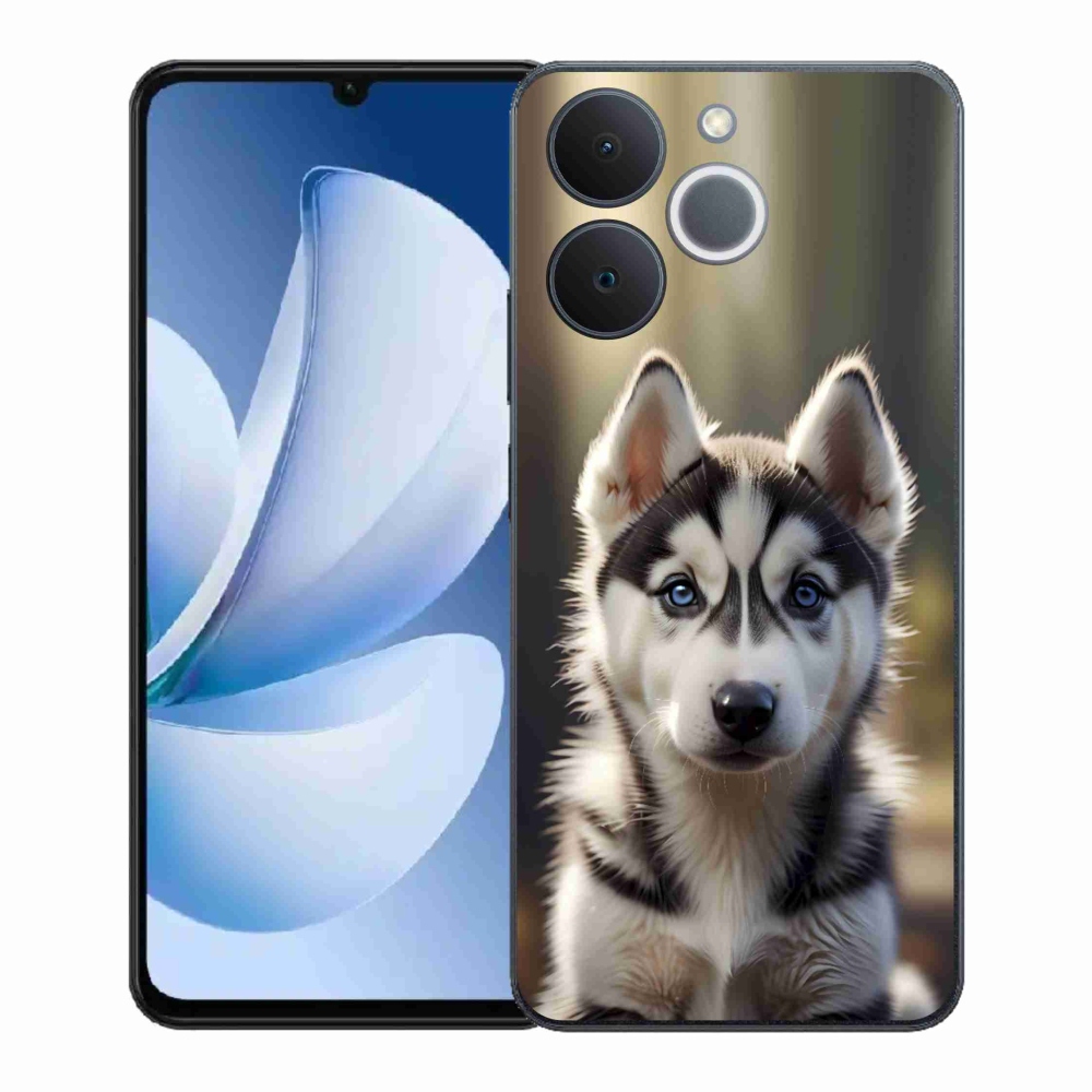 Gelový kryt mmCase na Realme Note 70T - roztomilý sibiřský husky