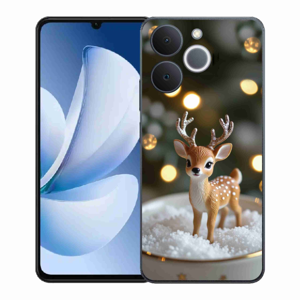 Gelový kryt mmCase na Realme Note 70T - roztomilý vánoční jelen