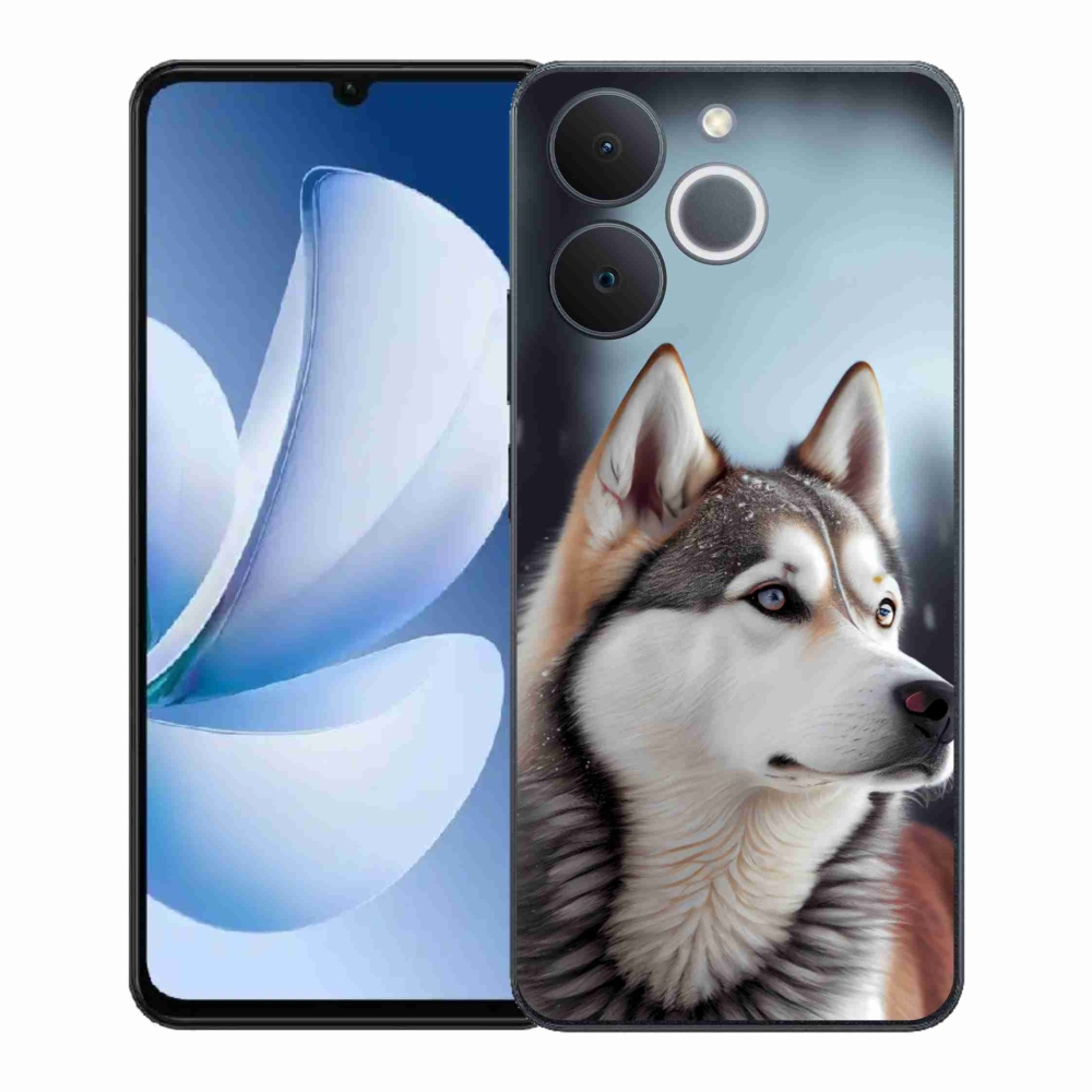 Gelový kryt mmCase na Realme Note 70T - sibiřský husky