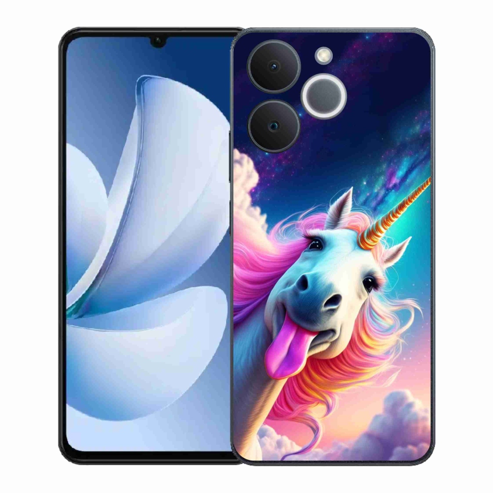 Gelový kryt mmCase na Realme Note 70T - šílený jednorožec