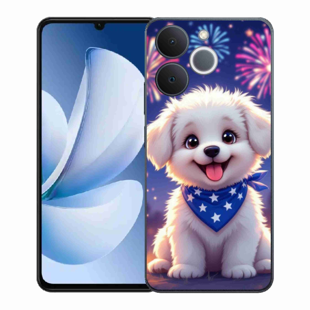 Gelový kryt mmCase na Realme Note 70T - slavnostní štěně