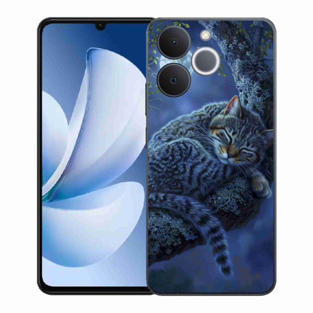 Gelový kryt mmCase na Realme Note 70T - spící kočka